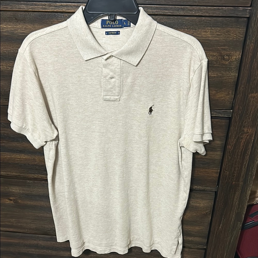 Polo by Ralph Lauren Men's Cream Polo Shirt